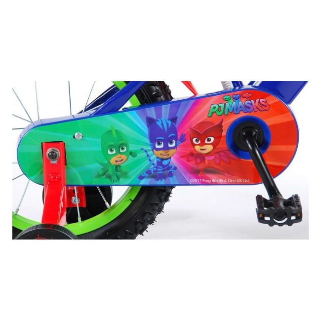 Bicicleta Volare pentru baieti 14 inch cu roti ajutatoare partial montata Pj Masks - SOLVOL71463