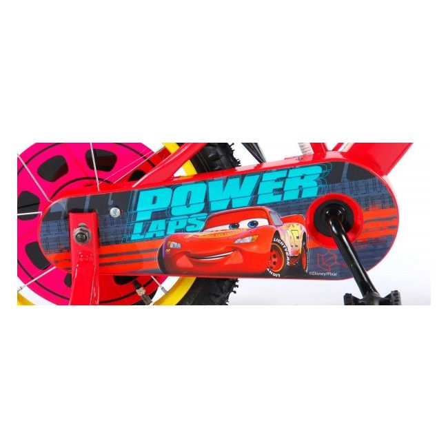 Bicicleta Volare pentru baieti 14 inch cu roti ajutatoare partial montata Disney Cars 3   - SOLVOL81448