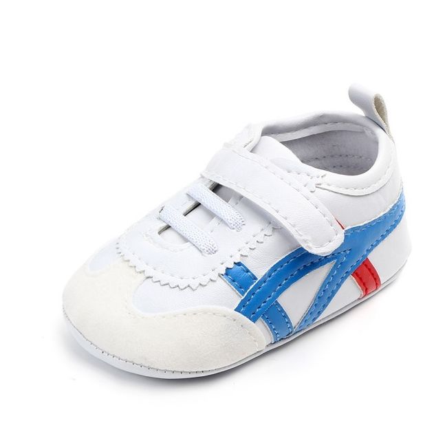 Adidasi bebelusi - Alb cu albastru - MBD2065-2-p21.3-6 luni