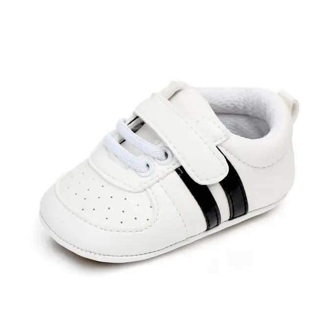 Adidasi bebelusi cu dungi negre MBD2044-4-p13.6-9 luni (Marimea 19 incaltaminte)