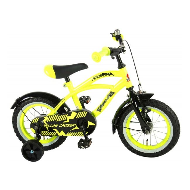 Bicicleta Volare Cruiser pentru baieti 12 inch partial montata Galben - SOLVOL81207