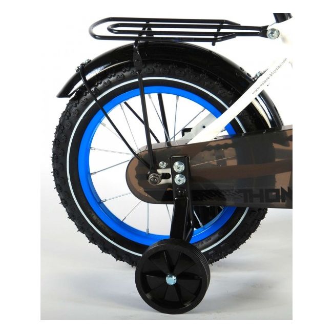 Bicicleta Volare pentru baieti 14 inch partial montata Thombike Alb cu Albastru - SOLVOL91404