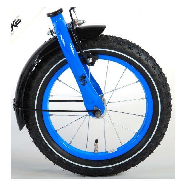 Bicicleta Volare pentru baieti 14 inch partial montata Thombike Alb cu Albastru - SOLVOL91404