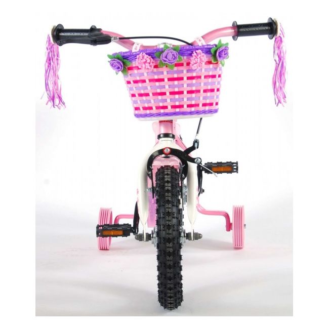 Bicicleta Volare pentru fete 12 inch cu roti ajutatoare partial montataRose - SOLVOL81203