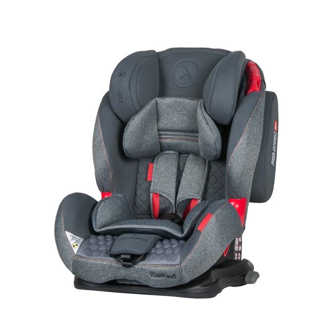 Scaun auto VIVARO cu ISOFIX Grey Coletto SUPvivaro_ifix_grey