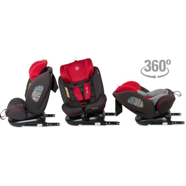 Scaun auto rotativ cu isofix grupa 0-36 kg nova rosu smb339085020