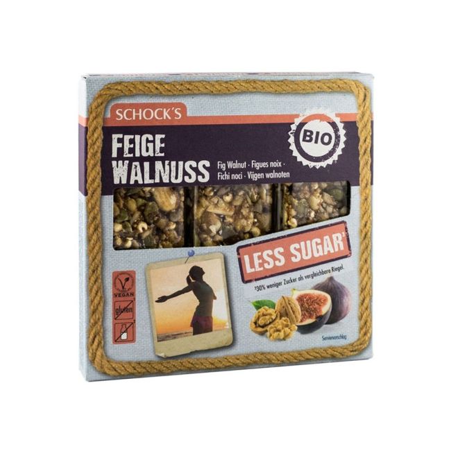 SCHOCK'S - Batoane BIO crocante cu nuca si smochine, 75 g - PRNSCH877 BT