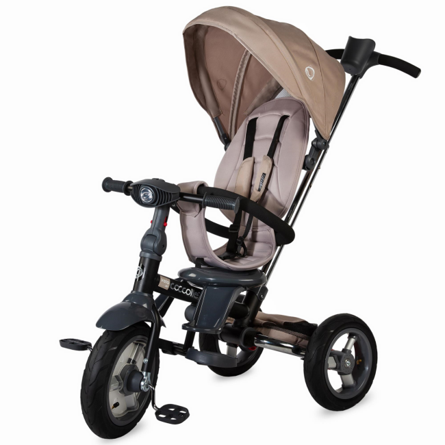 Tricicleta multifunctionala 4in1 cu sezut reversibil coccolle velo air bej smb338012644
