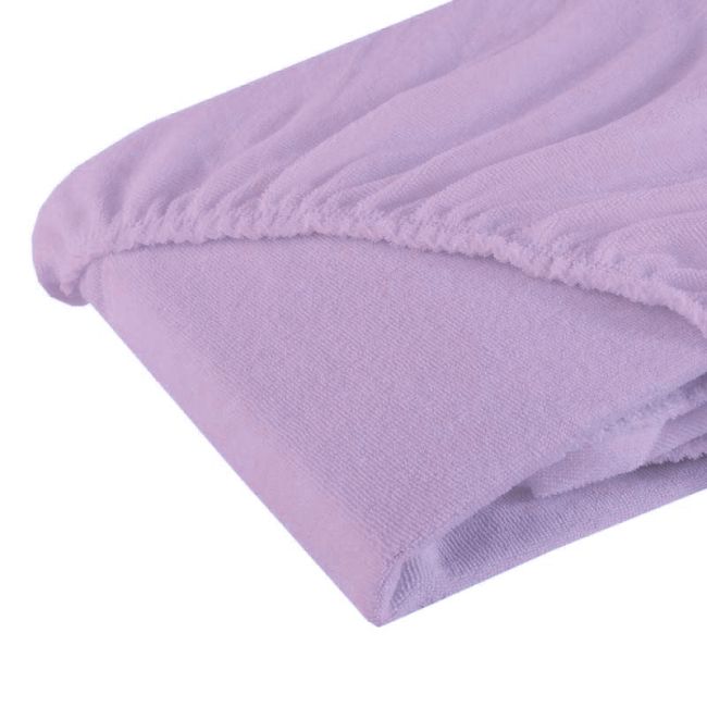Cearsaf cu elastic din frotir mov 120/60 cm ERFF05105