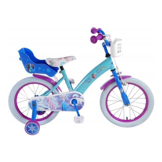 Bicicleta fete Volare Frozen 16 inch cu roti ajutatoare partial montata - SOLVOL51661-CH