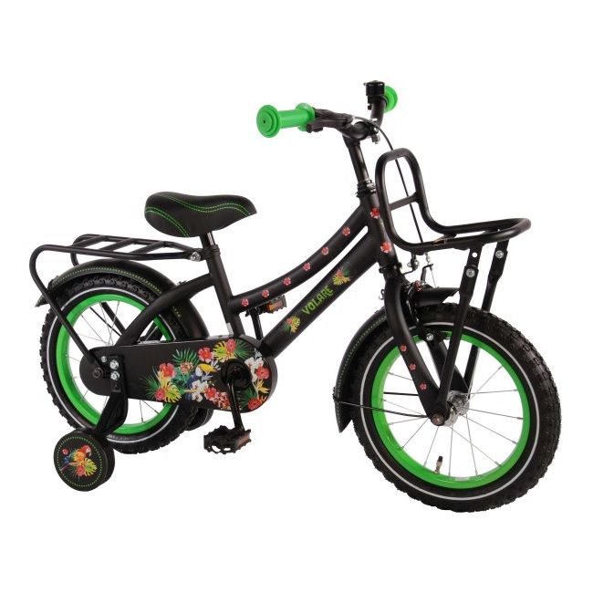 Bicicleta fete Volare Tropical 14 inch cu roti ajutatoare partial montata - SOLVOL61419