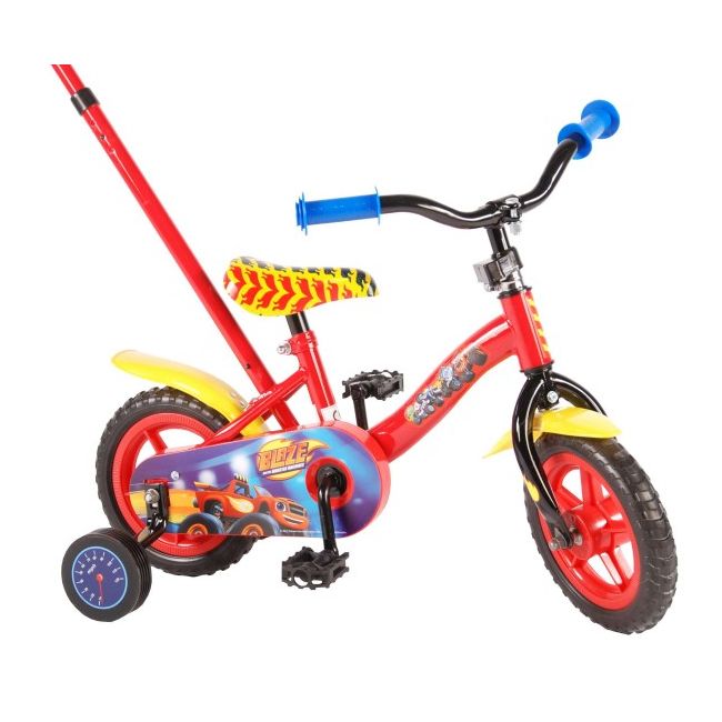 Bicicleta Volare Blaze pentru baieti 10 inch cu roti ajutatoare si maner parental partial montata - SOLVOL71019