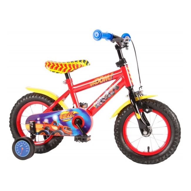 Bicicleta Volare Blaze pentru baieti 12 inch cu roti ajutatoare partial montata - SOLVOL71219-CH