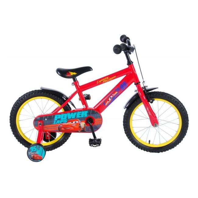 Bicicleta Volare Cars 3 pentru baieti 16 inch cu roti ajutatoare partial montata - SOLVOL81648-CH