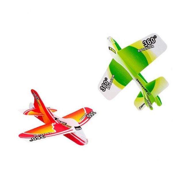 Set 2 avioane usoare din spuma Retro Globo WToy pentru copii care zboara - SOLGL37022