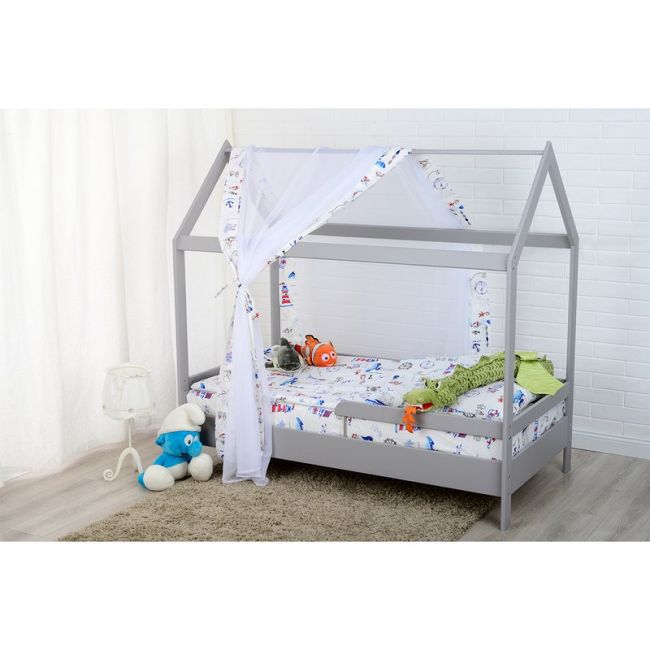 BabyNeeds - Baldachin din voal pentru patut, Aventura pe mare, Albastru BYNBN190