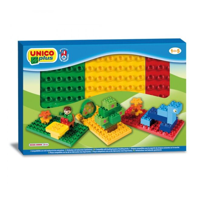 Set 3 placi Unico pentru constructie colorate - SOLUN8521