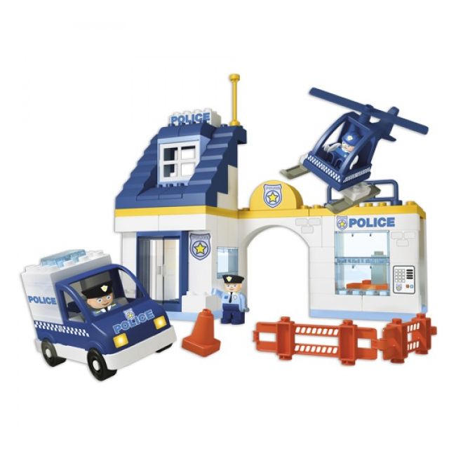 Set constructie Unico Statie de politie 80 piese  - SOLUN8544-0002