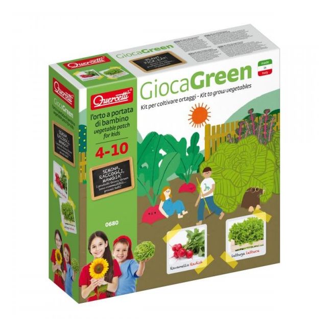 Set creativ pentru copii Gioca Green plantare si crestere Salata Ridiche Quercetti - SOLQ0680