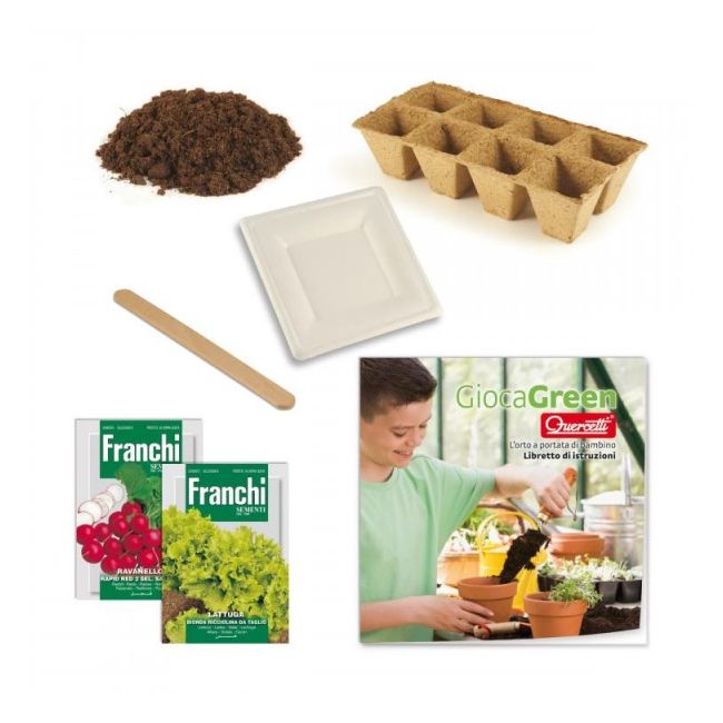 Set creativ pentru copii Gioca Green plantare si crestere Salata Ridiche Quercetti - SOLQ0680