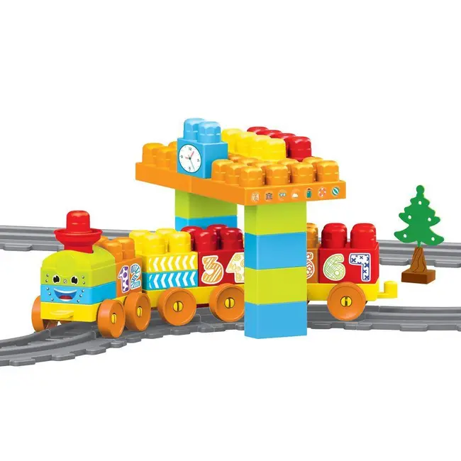 Set de constructii cu trenulet - 58 piese