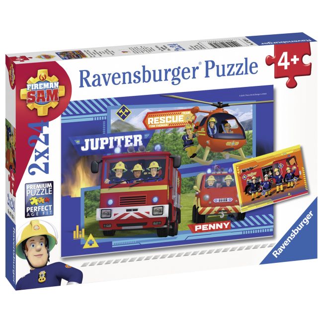 PUZZLE ECHIPA POMPIER SAM,2x24PIESE - ARTRVSPC07826