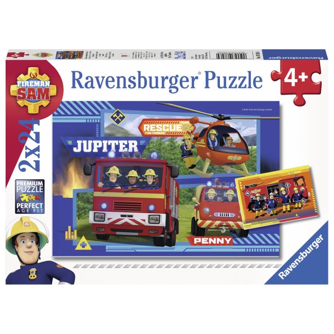 PUZZLE ECHIPA POMPIER SAM,2x24PIESE - ARTRVSPC07826
