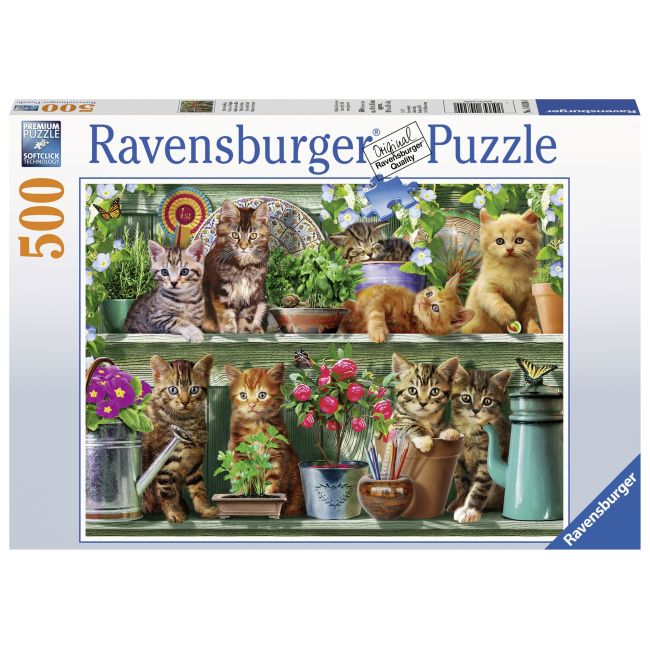 PUZZLE PISICI PE RAFT, 500 PIESE - ARTRVSPA14824