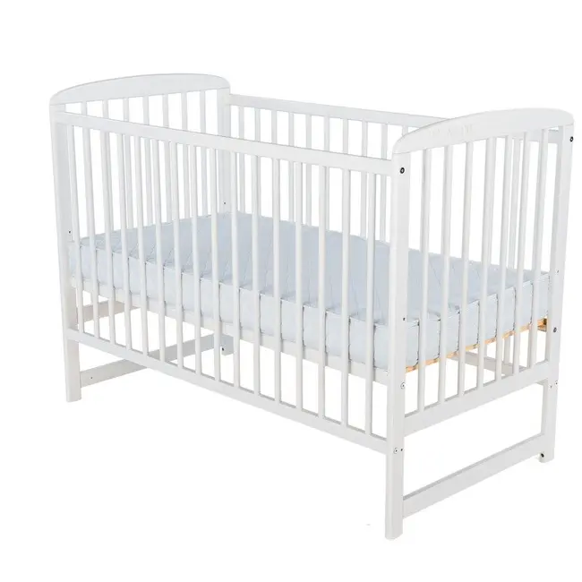 BabyNeeds - Patut din lemn Ola 120x60 cm, Alb BYNBOOLA01AL