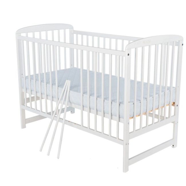 BabyNeeds - Patut din lemn Ola 120x60 cm, Alb BYNBOOLA01AL