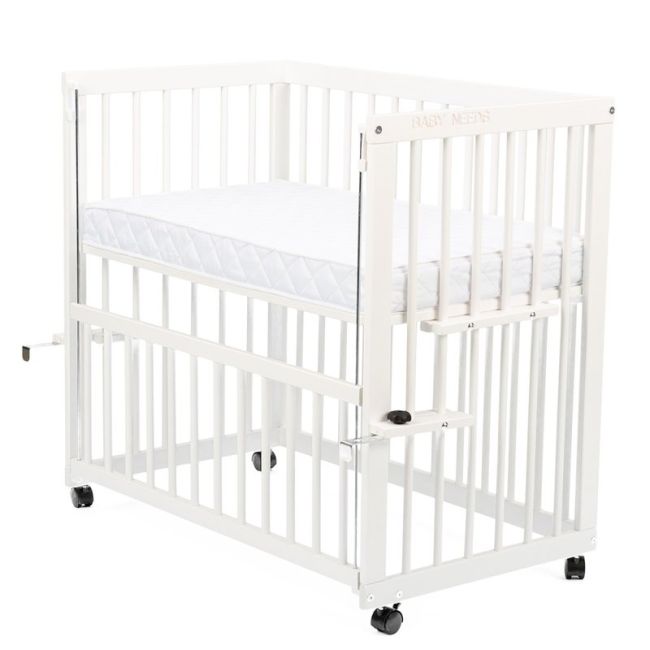 BabyNeeds - Patut evolutiv Dalia 90x50 cm, Alb + Saltea 8 cm BYNBODAL10CM03AL