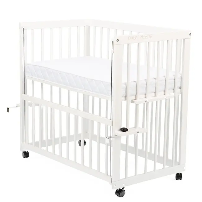 BabyNeeds - Patut evolutiv Dalia 90x50 cm, Alb + Saltea 8 cm BYNBODAL10CM03AL
