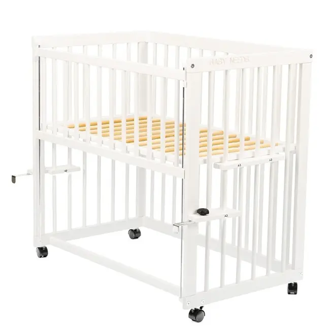 BabyNeeds - Patut evolutiv Dalia 90x50 cm, Alb + Saltea 8 cm BYNBODAL10CM03AL