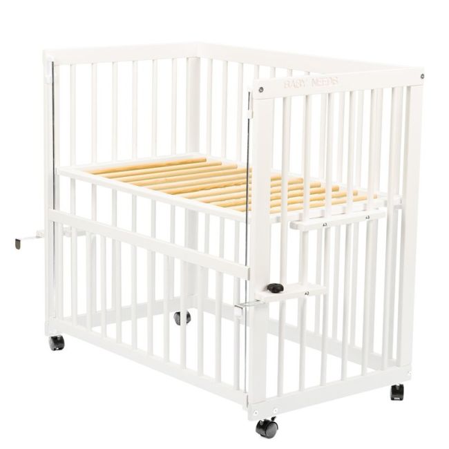 BabyNeeds - Patut evolutiv Dalia 90x50 cm, Alb + Saltea 8 cm BYNBODAL10CM03AL