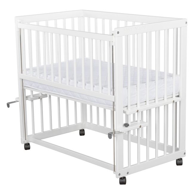 BabyNeeds - Patut evolutiv Dalia 90x50 cm, Alb + Saltea 8 cm BYNBODAL10CM03AL