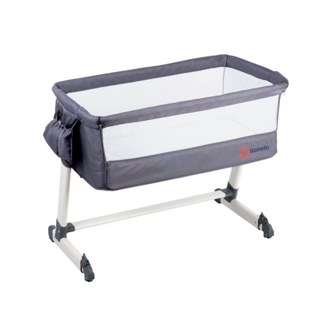 Lionelo - Patut co-sleeper Theo Dark 2 in 1, 90x50 cm, Gri BYNLO-THEO_Dark_Grey
