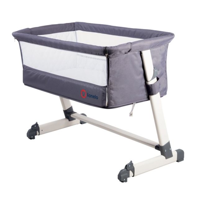 Lionelo - Patut co-sleeper Theo Dark 2 in 1, 90x50 cm, Gri BYNLO-THEO_Dark_Grey