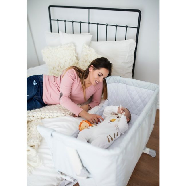 Lionelo - Patut co-sleeper Theo Dark 2 in 1, 90x50 cm, Gri BYNLO-THEO_Dark_Grey