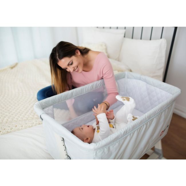 Lionelo - Patut co-sleeper Theo Dark 2 in 1, 90x50 cm, Gri BYNLO-THEO_Dark_Grey