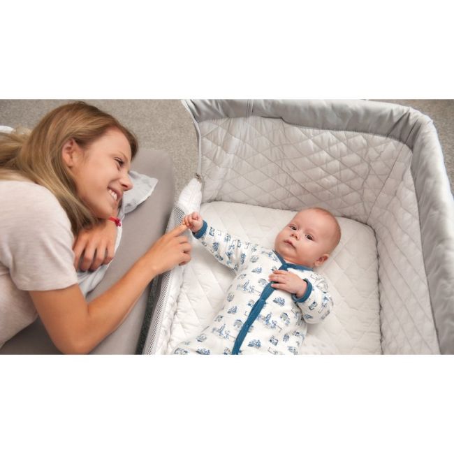 Lionelo - Patut co-sleeper Theo Dark 2 in 1, 90x50 cm, Gri BYNLO-THEO_Dark_Grey