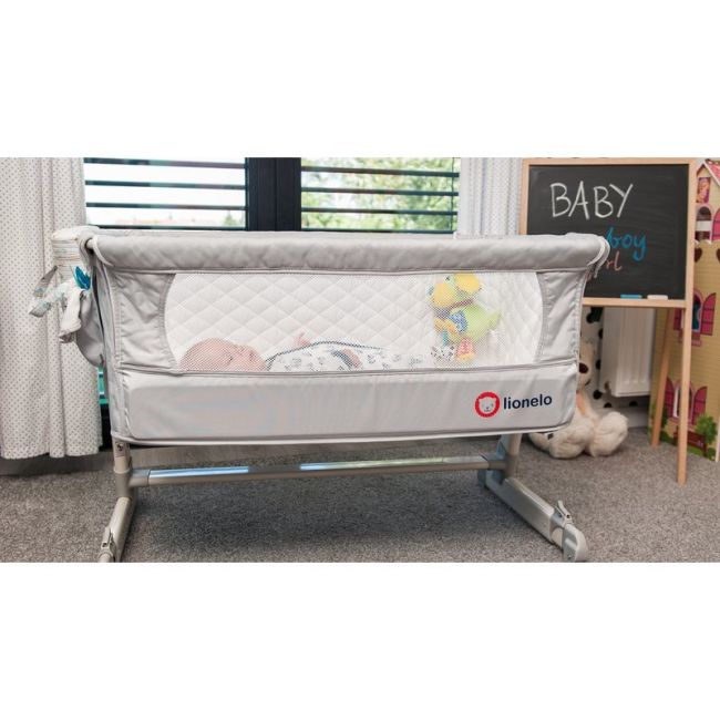 Lionelo - Patut co-sleeper Theo Dark 2 in 1, 90x50 cm, Gri BYNLO-THEO_Dark_Grey