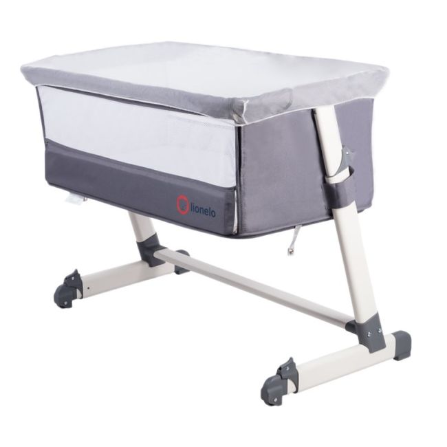 Lionelo - Patut co-sleeper Theo Dark 2 in 1, 90x50 cm, Gri BYNLO-THEO_Dark_Grey