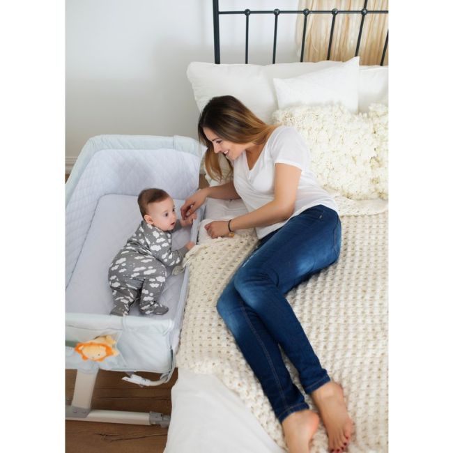 Lionelo - Patut co-sleeper Theo Dark 2 in 1, 90x50 cm, Gri BYNLO-THEO_Dark_Grey