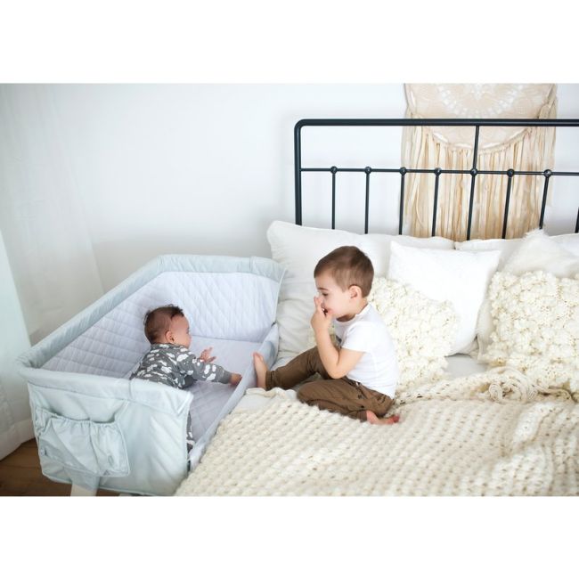 Lionelo - Patut co-sleeper Theo Dark 2 in 1, 90x50 cm, Gri BYNLO-THEO_Dark_Grey