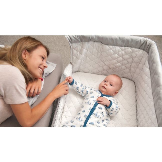Lionelo - Patut co-sleeper Theo 2 in 1, 90x50 cm, Gri BYNLO-THEO_Grey