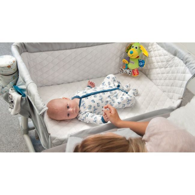 Lionelo - Patut co-sleeper Theo 2 in 1, 90x50 cm, Gri BYNLO-THEO_Grey