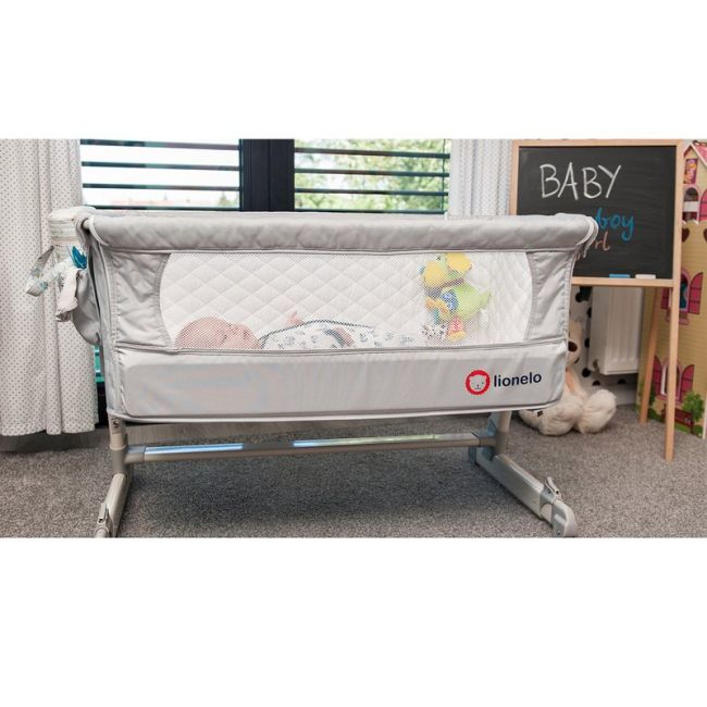 Lionelo - Patut co-sleeper Theo 2 in 1, 90x50 cm, Gri BYNLO-THEO_Grey