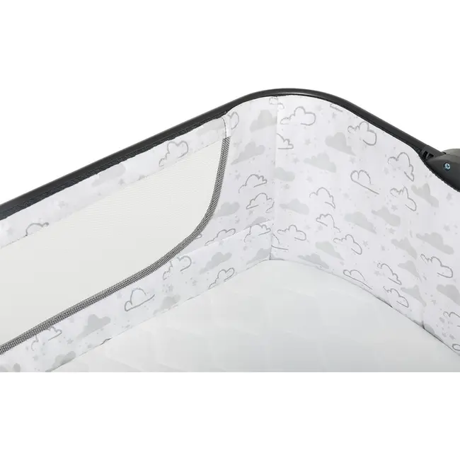 Lionelo - Patut co-sleeper Timon Pliabil, 3 in 1 din Aluminiu, 90x50 cm, Gri BYNLO-TIMON