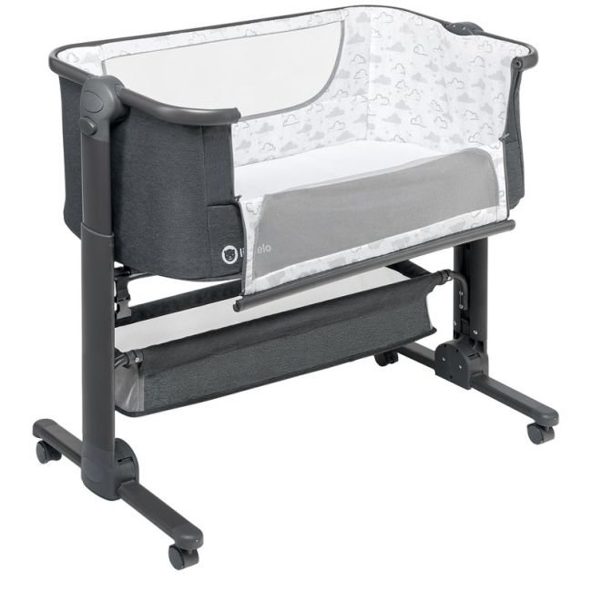 Lionelo - Patut co-sleeper Timon Pliabil, 3 in 1 din Aluminiu, 90x50 cm, Gri BYNLO-TIMON