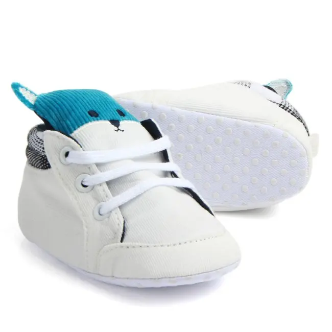 Adidasi bebelusi albi - Ursulet (Marime Disponibila: 6-9 luni) - IRD0767-1-p2.6-9 luni